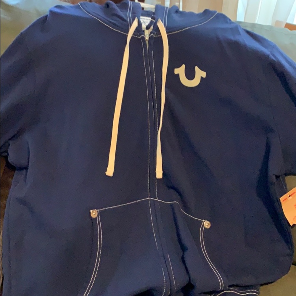 True religion zip up fashionable hoodie